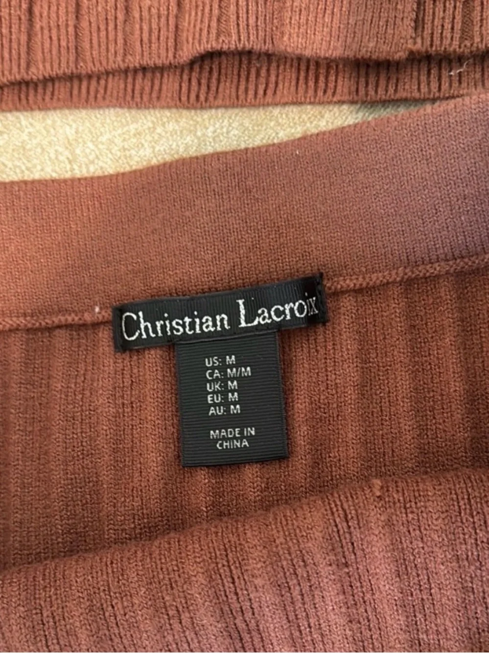 Christian Lacroix Rust Brown
Ribbed Knit Two-Piece - Picture 5 of 5